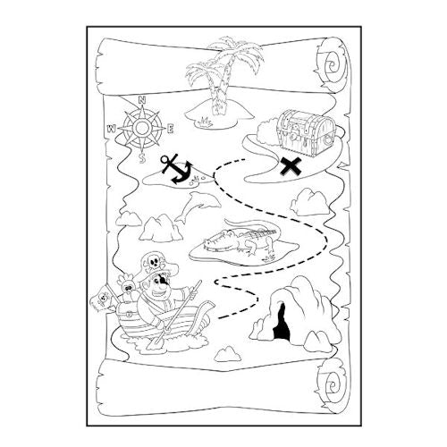 A4 My Pirate Adventure Colouring Book - Exciting Treasure Hunts High Quality Young Adventurers