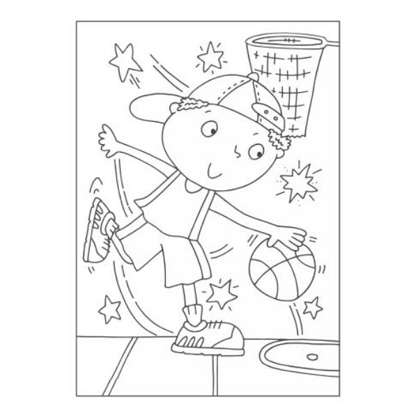 A4 Super Cool Sports Colouring Book - Sports Athletes High Quality Sports Fan
