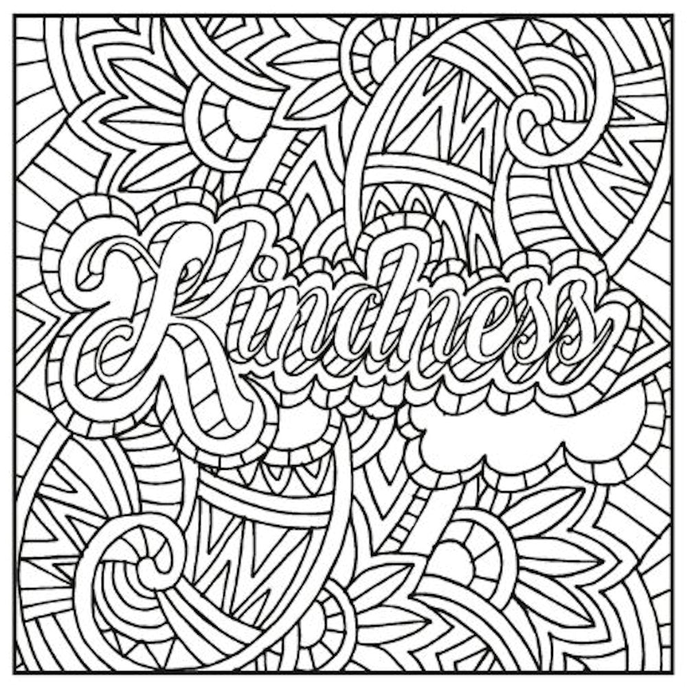 Inspirational Words to Colour Book - Uplifting Messages Encouraging Artistic Expression High Quality Colouring