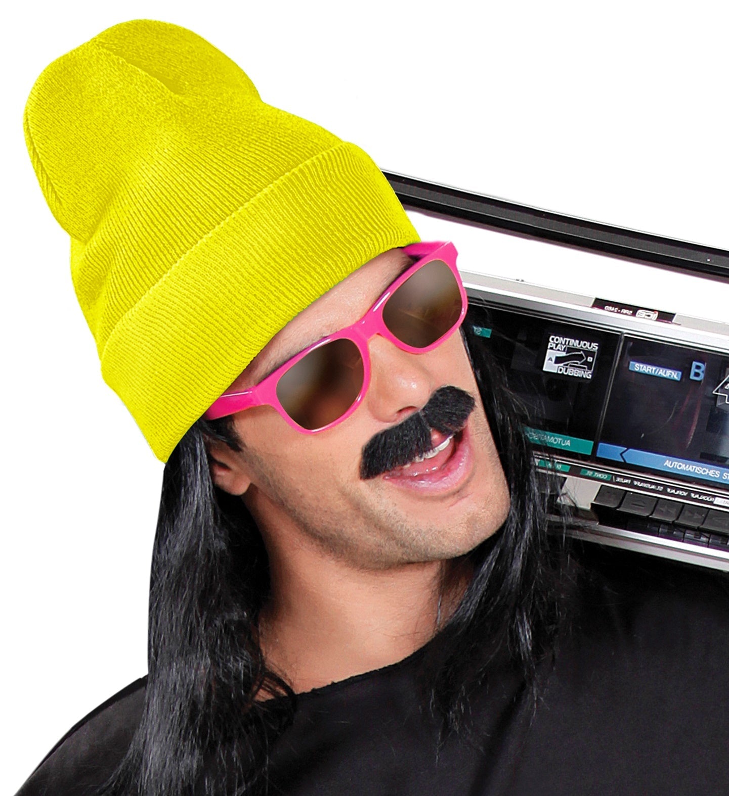 Wool Look Neon Yellow Beanie