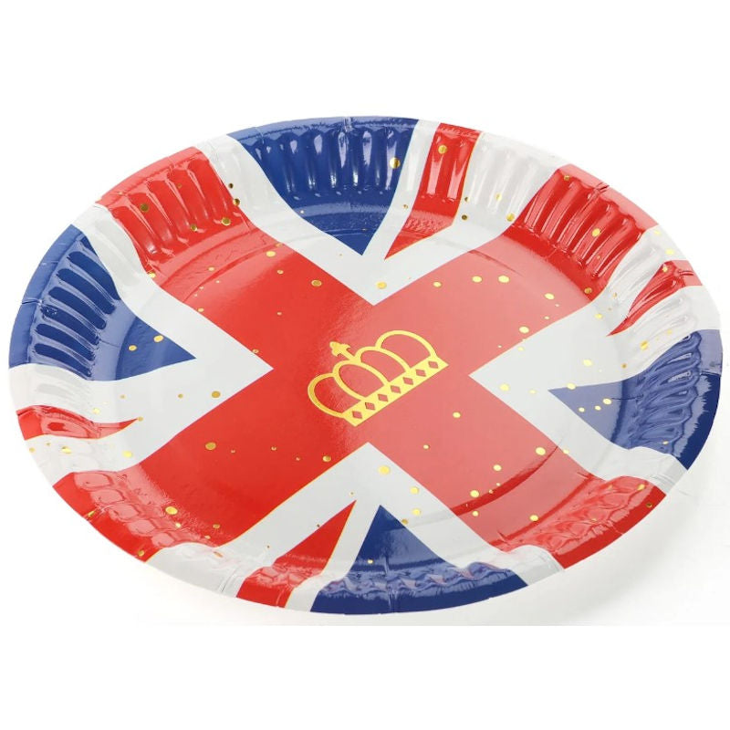 10 Union Jack Large 9" Paper Plates