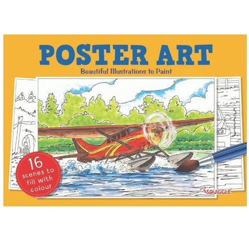 A4 Poster Arts Colouring In Book - Assorted Large Designs Colouring Fun Vibrant High Quality