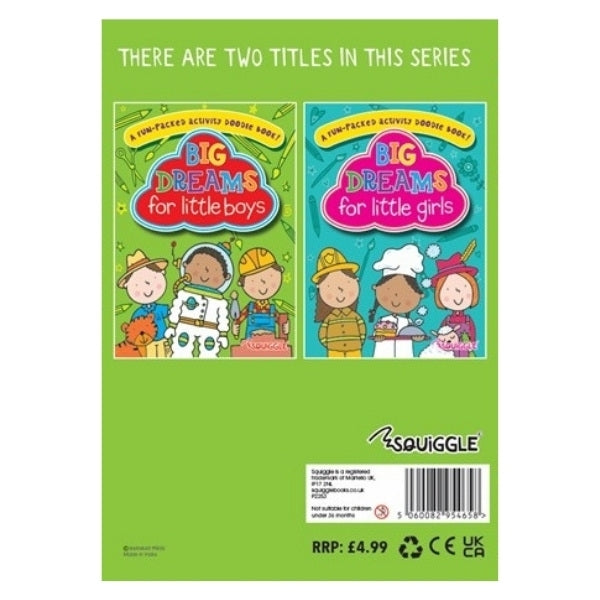 A4 Dream Big Activity Doodle Book - 32 Pages Creative Doodling Engaging Activities High Quality