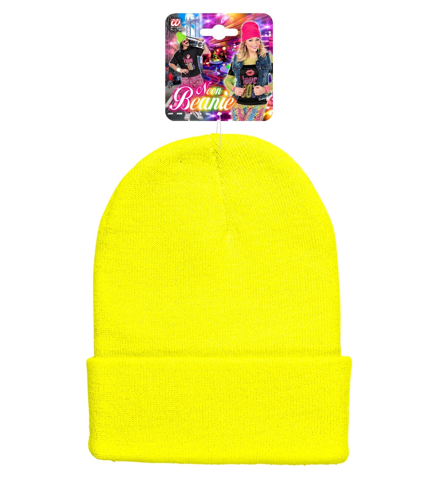Wool Look Neon Yellow Beanie