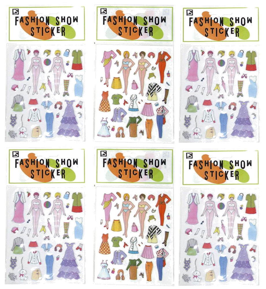 6 Fashion Show Sticker Packs