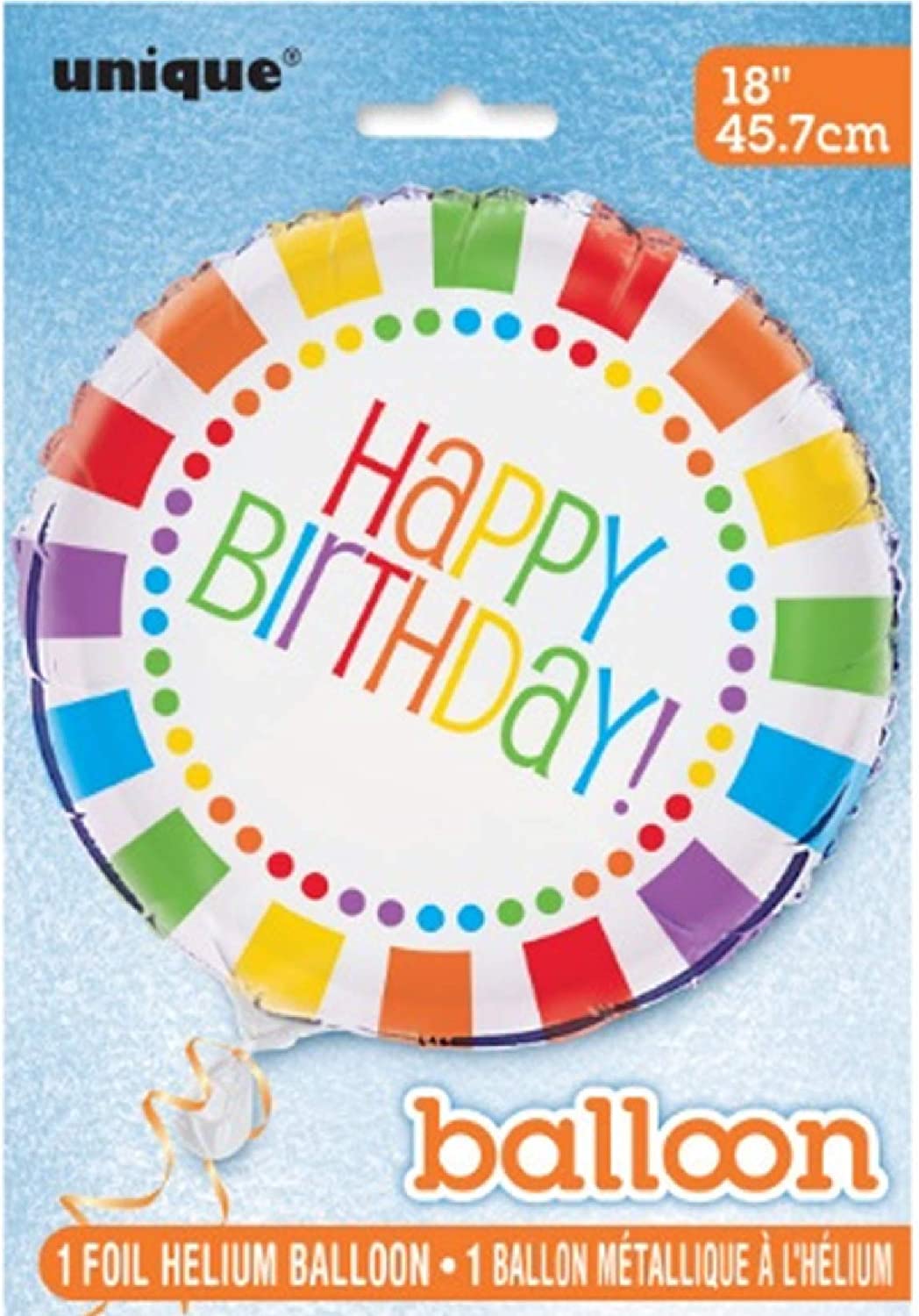 Happy Birthday Rainbow 18" Round Foil Balloon