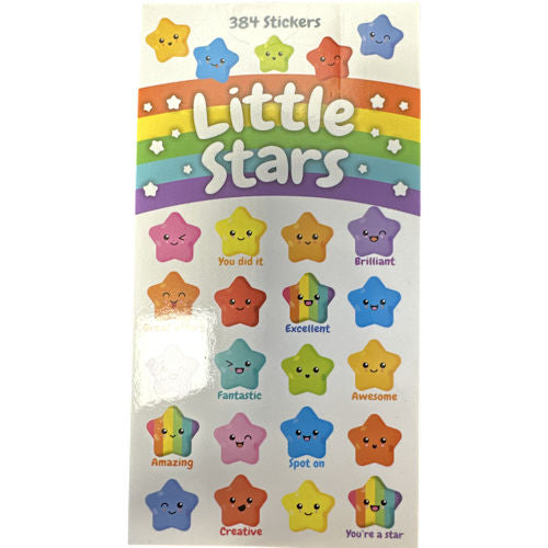 Little Stars Sticker Book - 384 Stickers Fun Designs Reward Stickers Kids Craft Activity