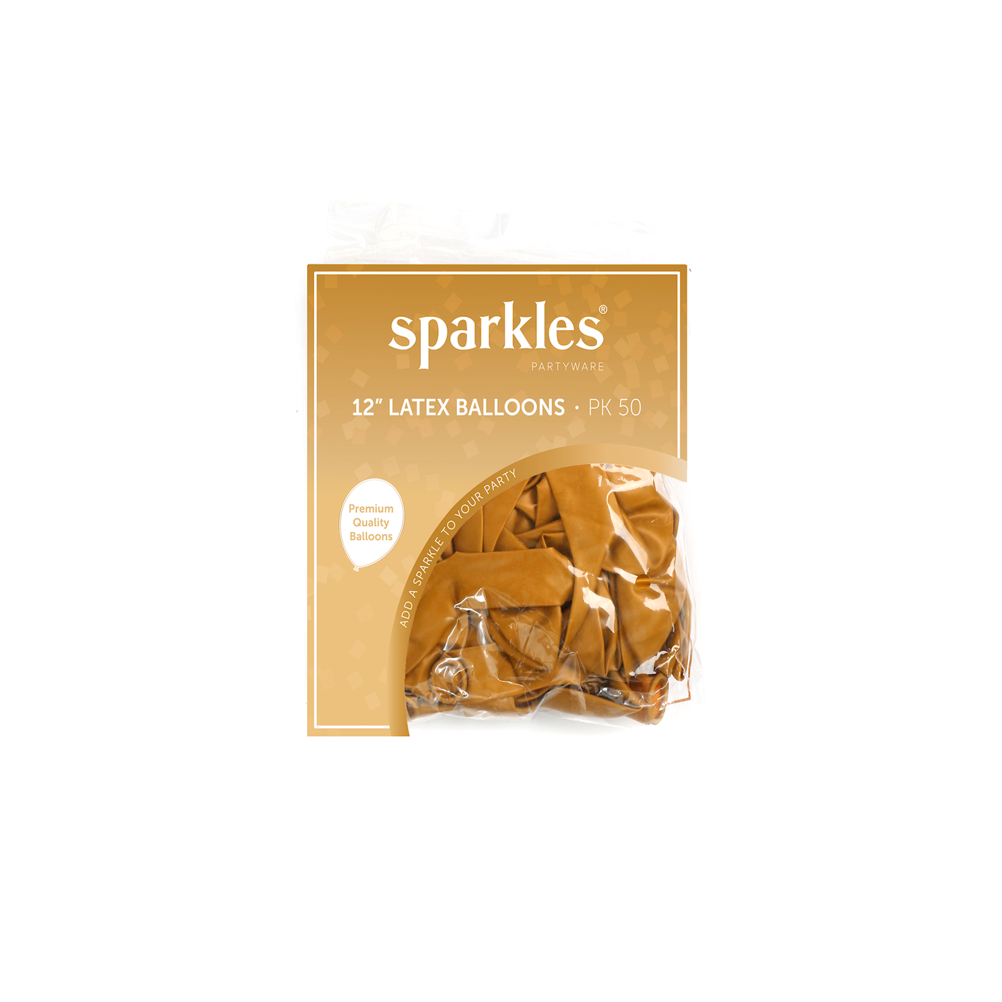 50 Pearlised Champagne Gold 12" Latex Balloons