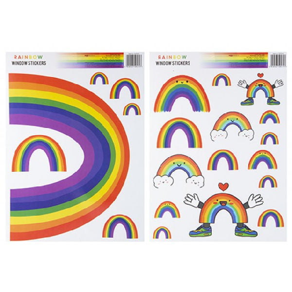 Rainbow Pride Window Stickers - Assorted Designs LGBTQ+ Pride Decoration
