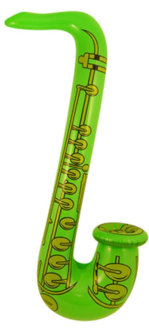 Inflatable Green Saxophone