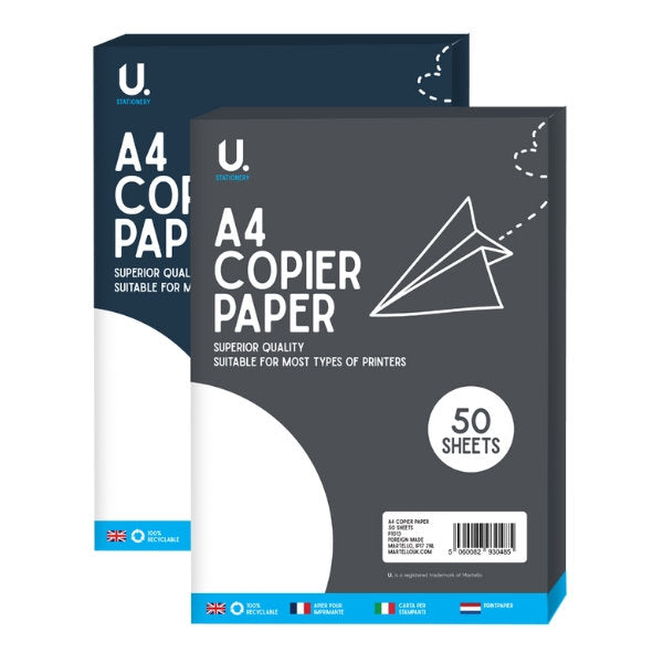 A4 Copier Paper - 50 Sheets Standard Size Suitable Printing Copying High Quality Paper