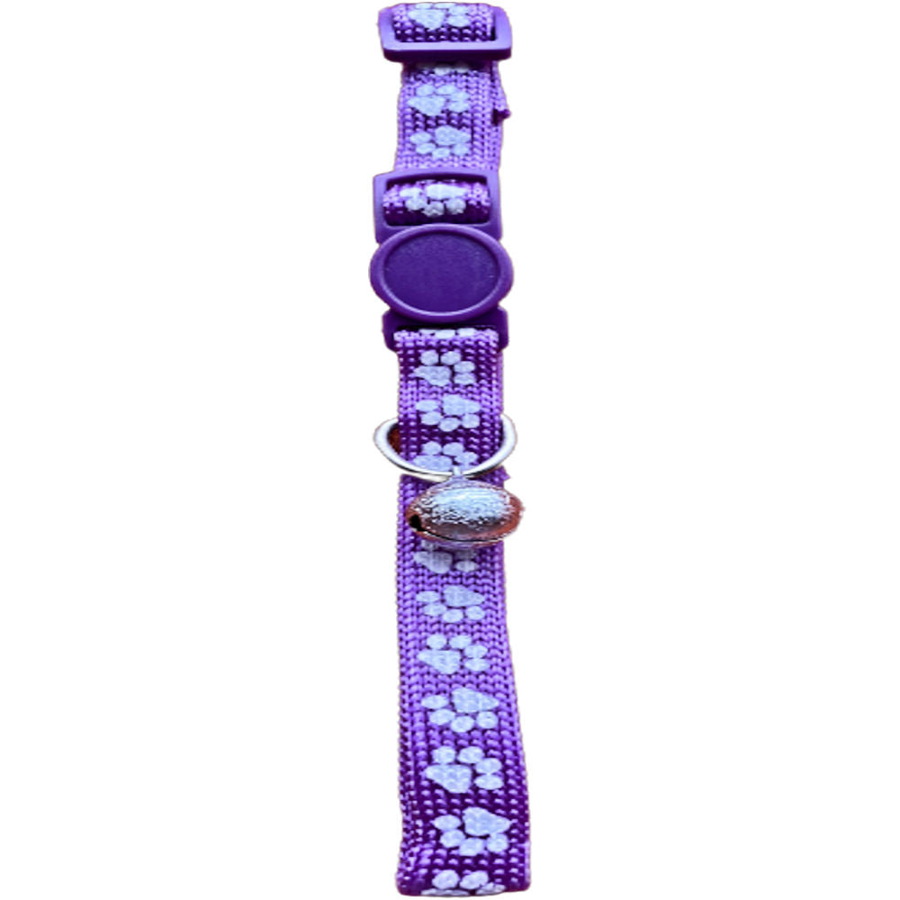 Paw Print Cat Collar 4 Pack