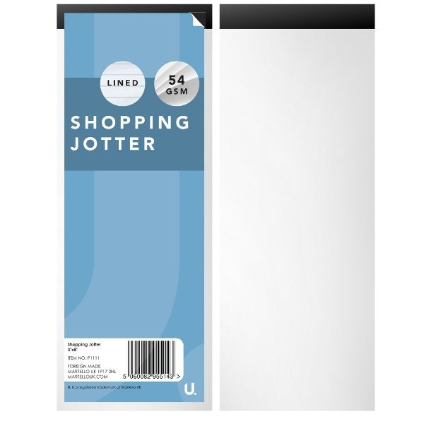 Shopping To Do List Lined Jotter Pack - 4 Pack Convenient Size Quick Notes Lined Pages Organised Shopping Multiple Lists