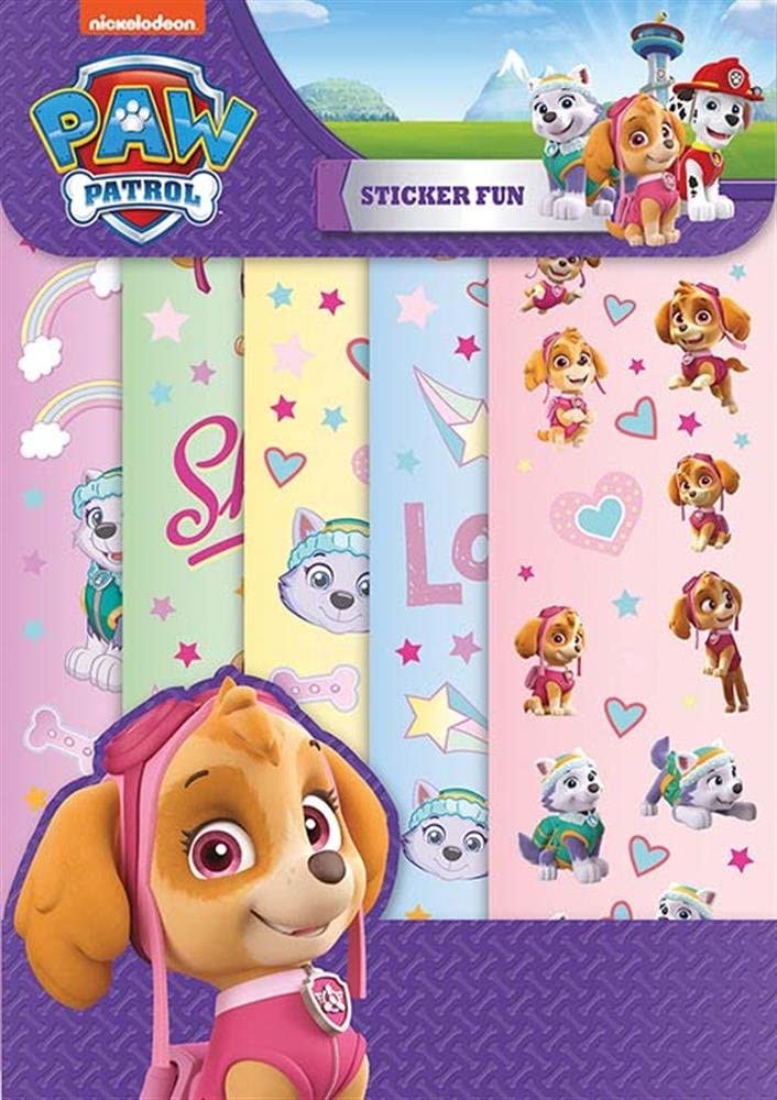 Pink Paw Patrol Sticker Sheets