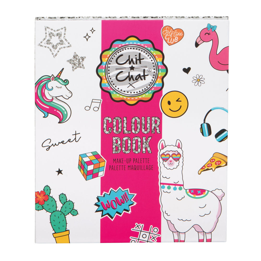 Chit Chat Kids Makeup Colour Book Palette - Pretend Play Children Cosmetics Assorted Shades Creative Fun