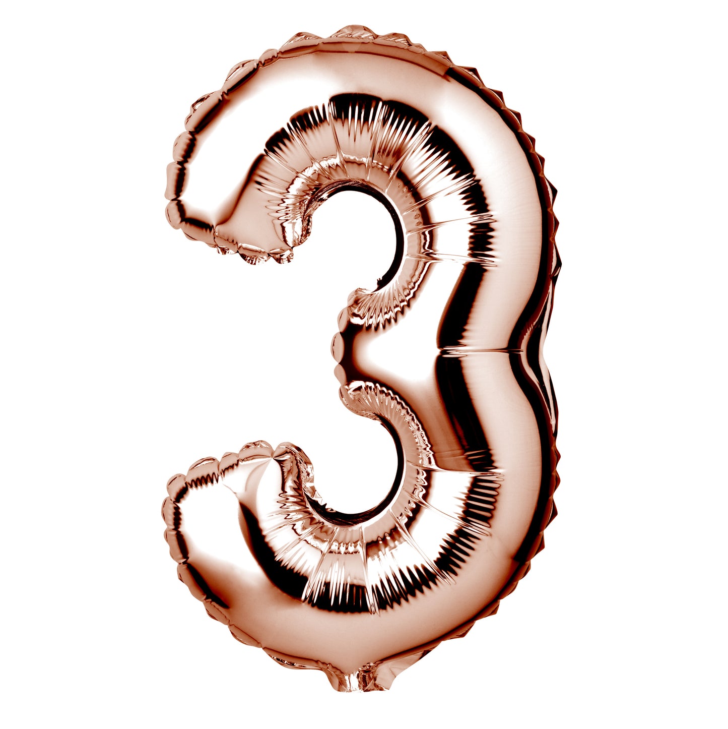 Large Rose Gold Foil "Number 3" Balloon