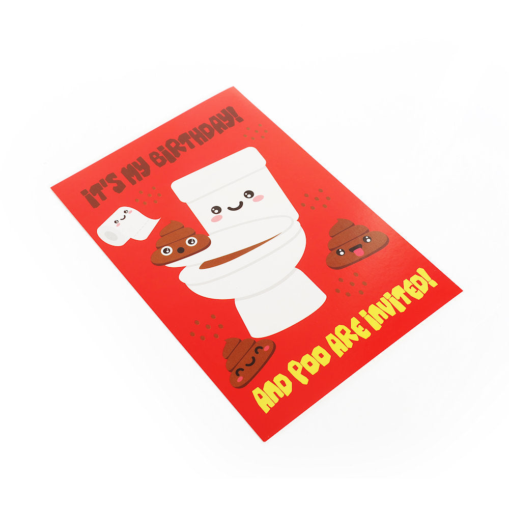 16 Emoji Poo Party Invites & Envelopes