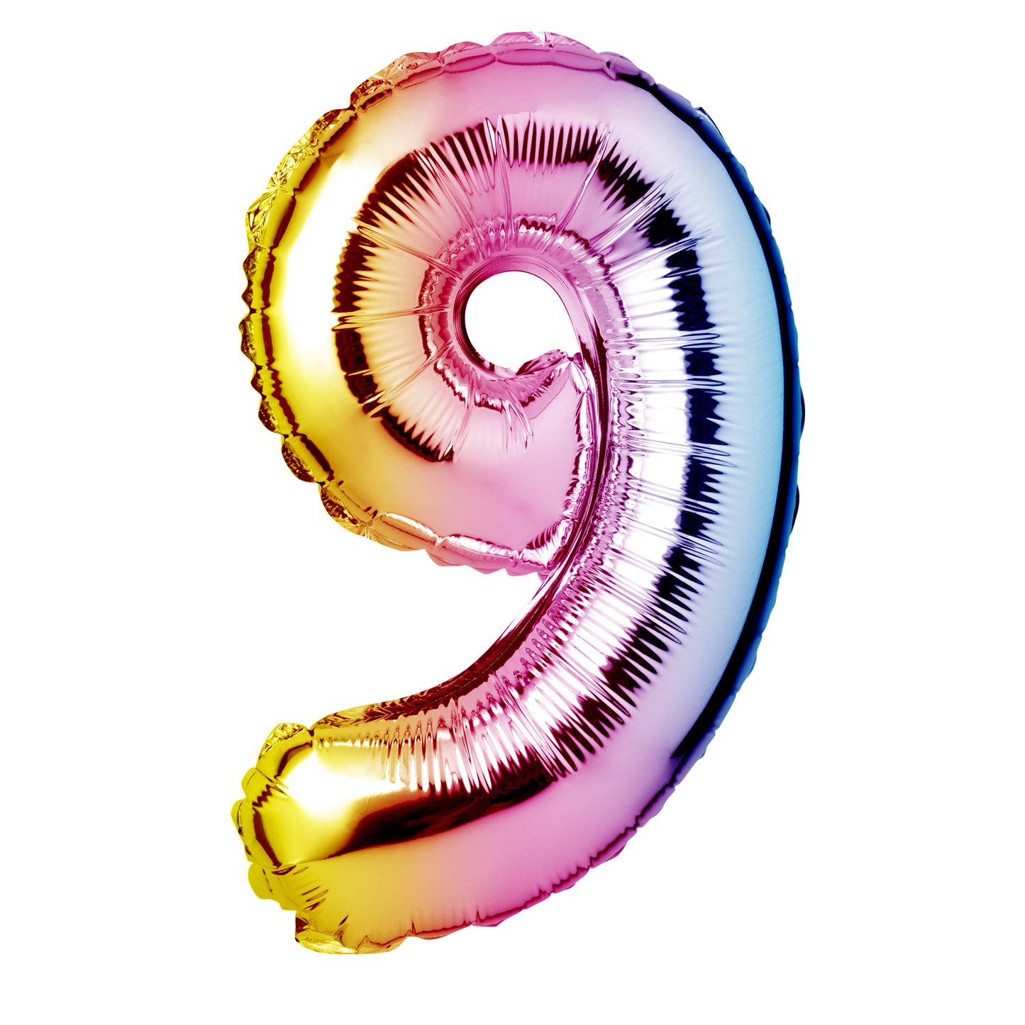 Large Rainbow Foil "Number 9" Balloon
