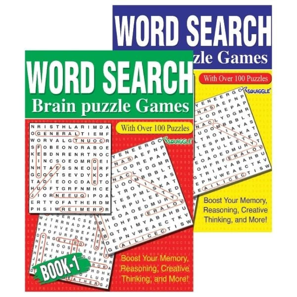 Word Search Book - Assorted Fun Brain Teasers Puzzle Activity Educational Entertainment