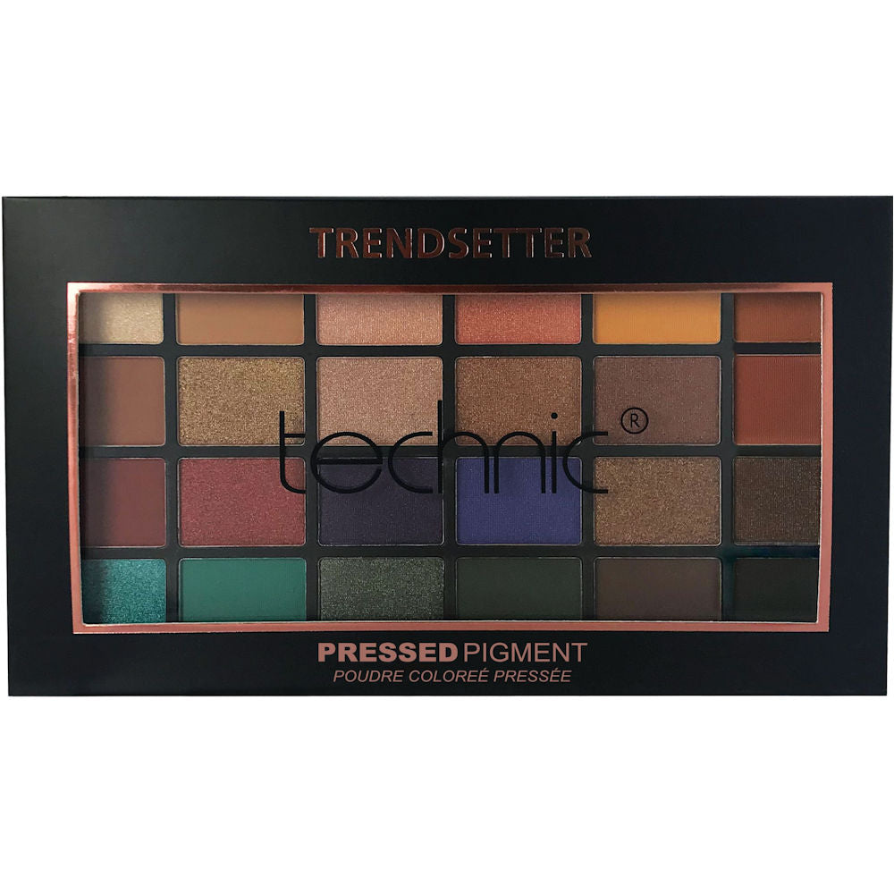 Technic Cosmetics 24 Colour Eyeshadow Palette BAS4 Trendsetter - Makeup Beauty Glamour Vibrant Shades Palette