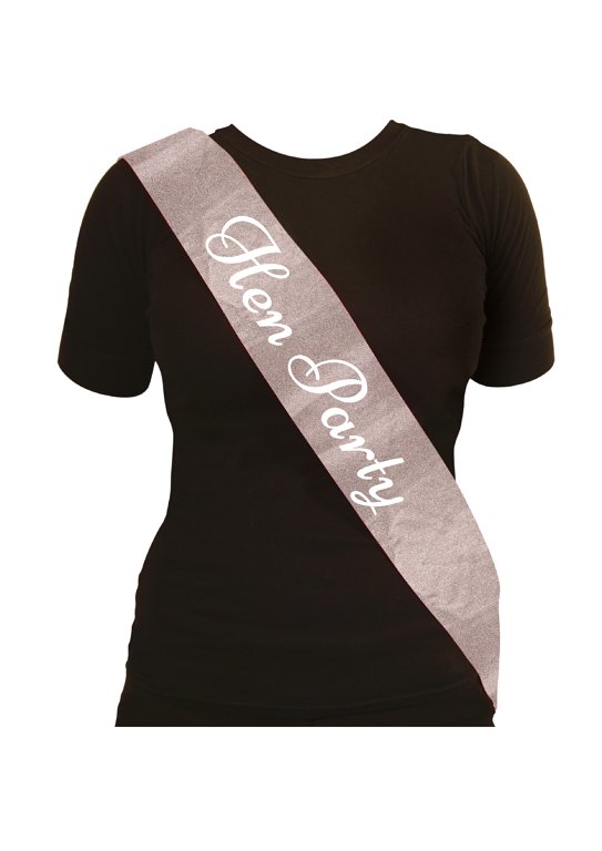 Rose Gold Glitter Hen Party Sash