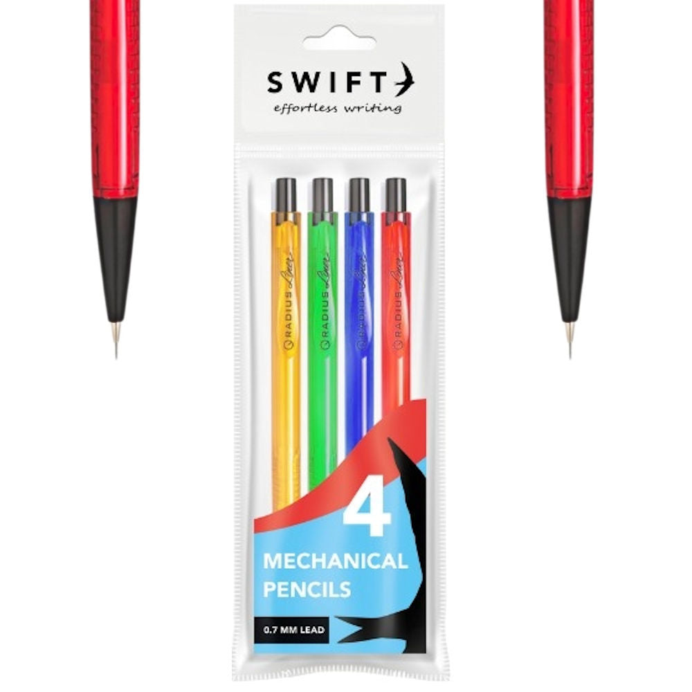 Mechanical Pencils - 4 Pack Refillable Value Writing School Office