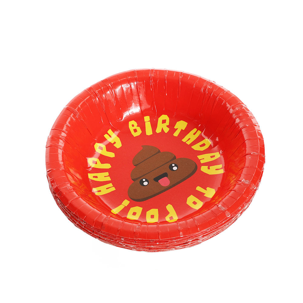 16 Emoji Poo Paper Party Bowls