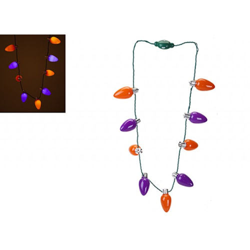 Halloween Bulb Necklace - Light Up Party Costume Accessory Fancy Dress