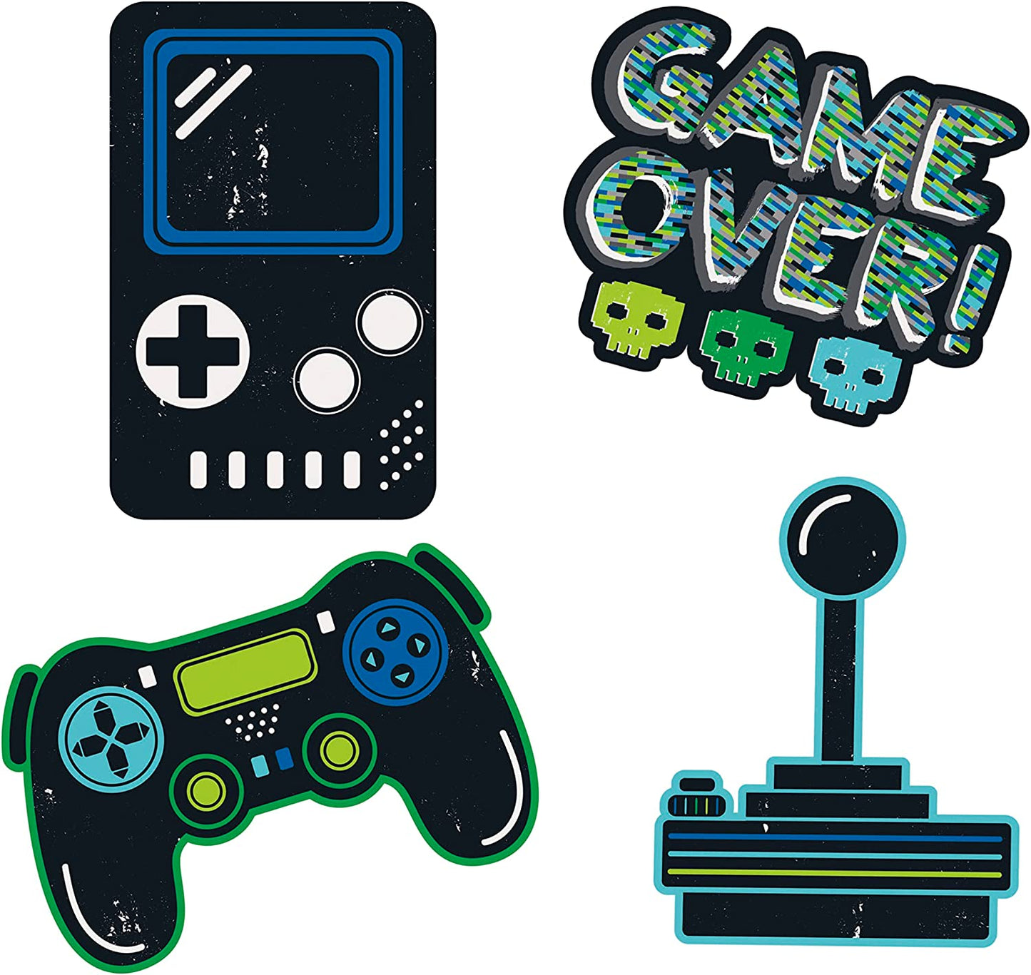 4 Gamer Birthday Wall Decals