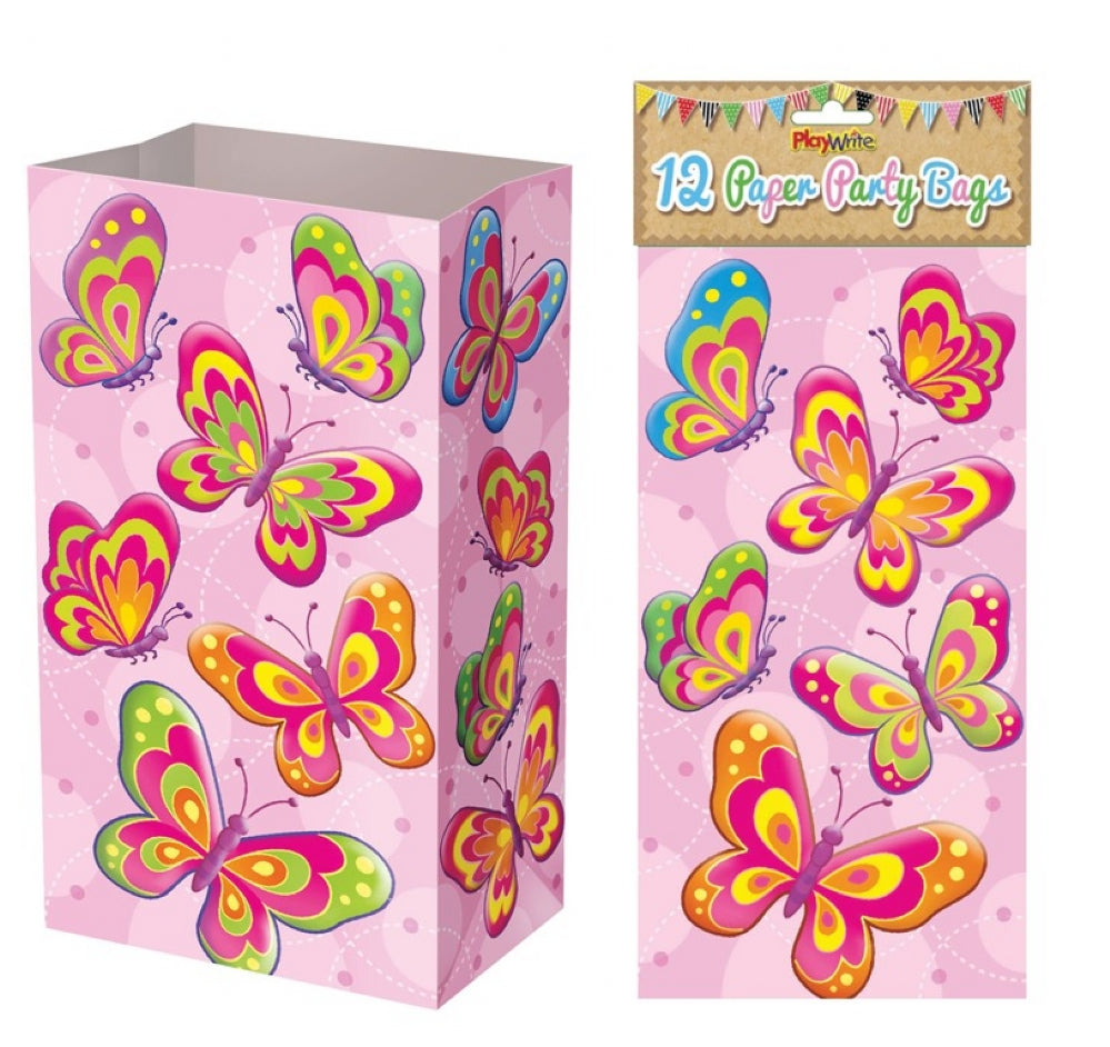 12 Butterfly Paper Bags