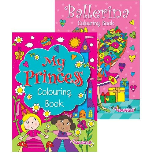 Ballerina / Princess Colouring Book - Assorted Fun Creative Activity Kids