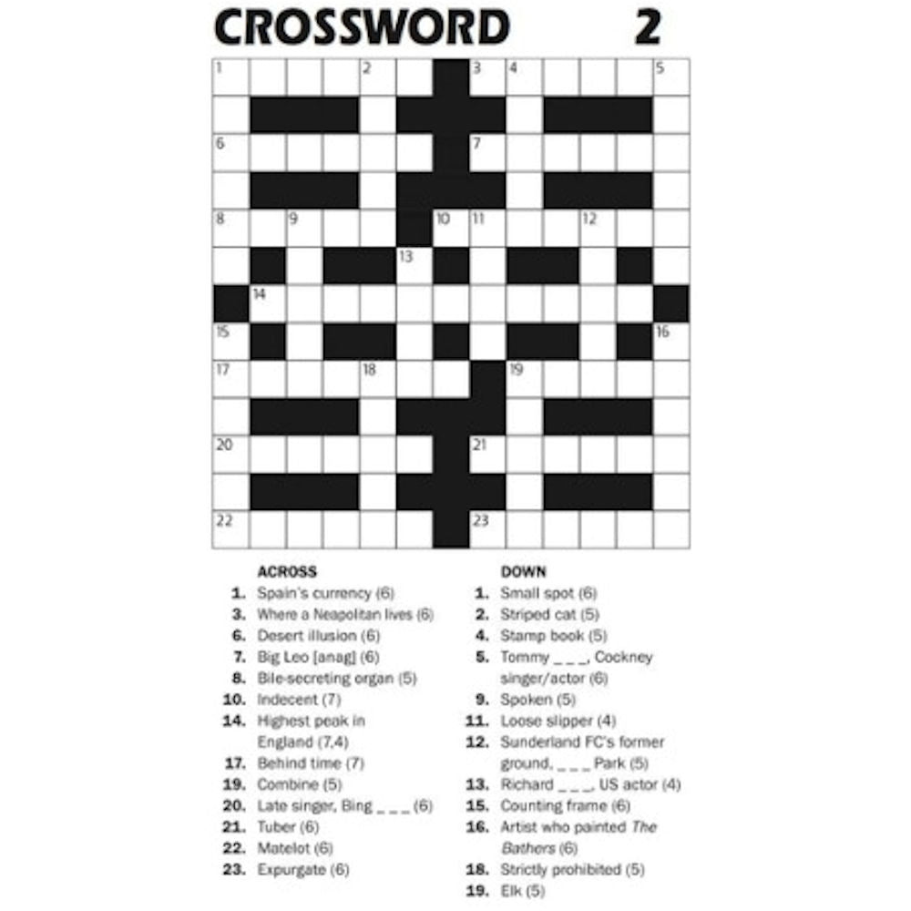 Travel Size Crossword Book - Assorted Puzzles Entertainment High Quality