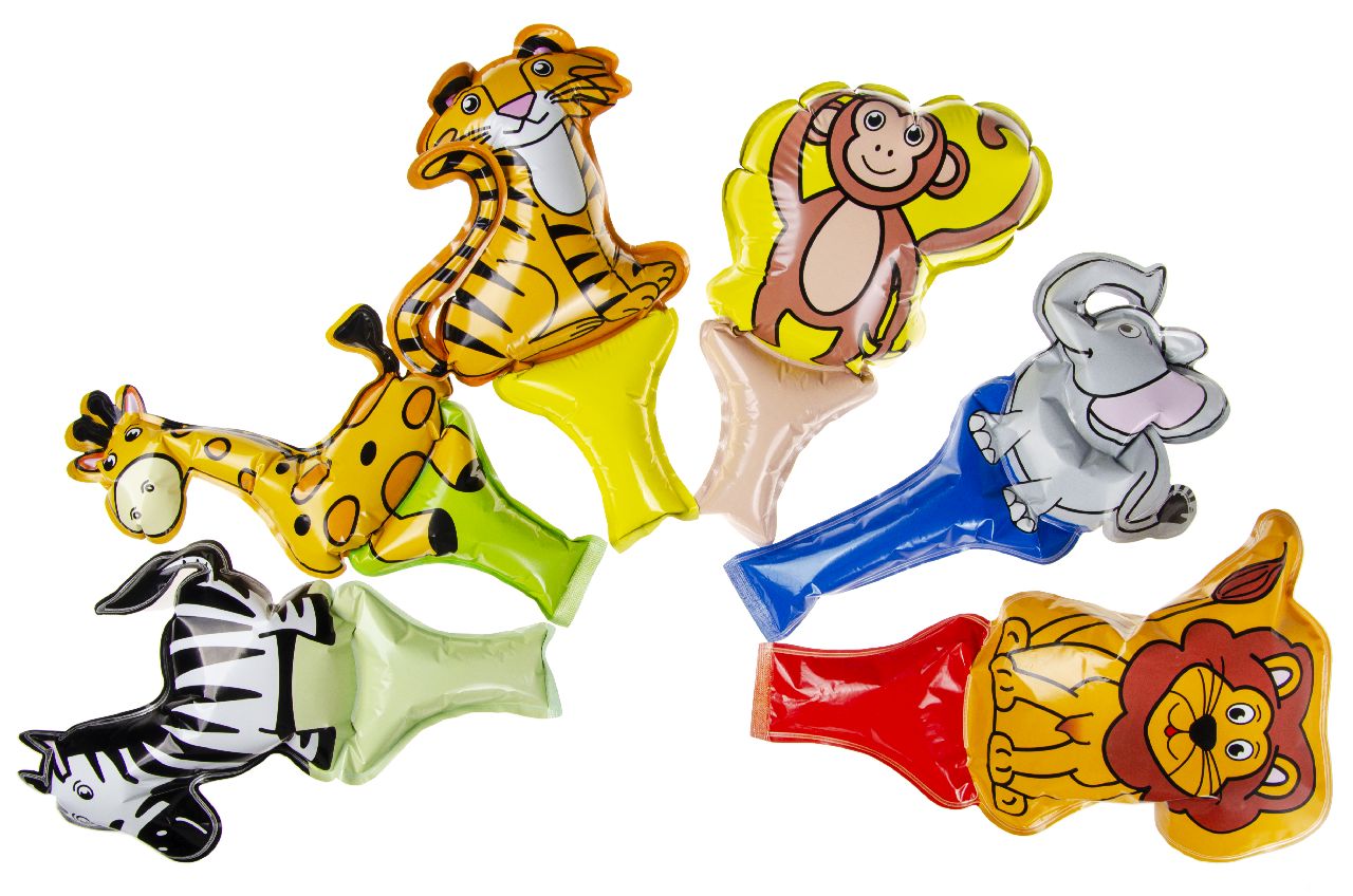 6 Wild Animal Self-Inflating Handheld Balloons