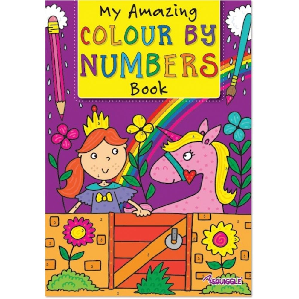A4 Colour By Numbers Book - Assorted Colouring Fun Educational Entertaining