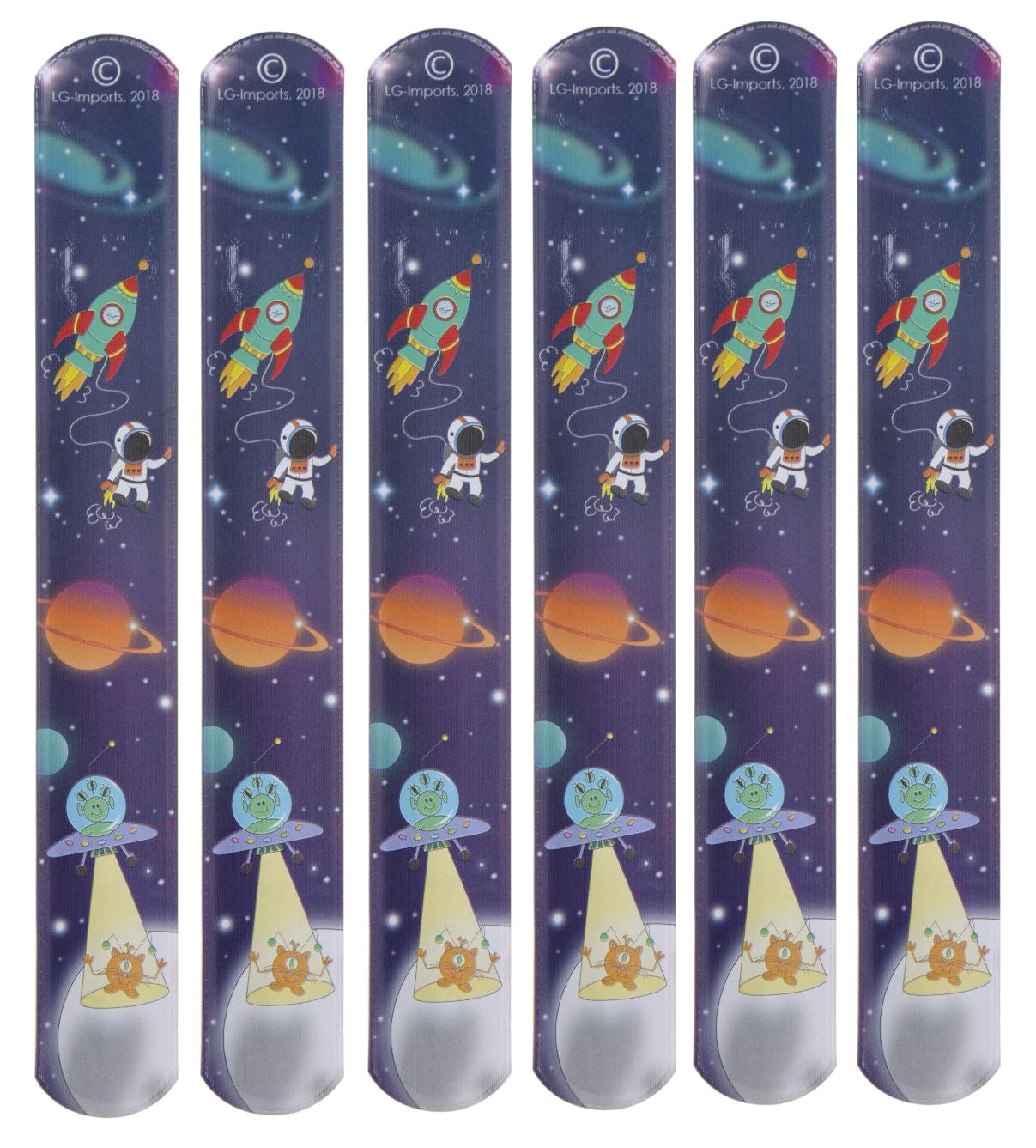 6 Space Slap Bracelets