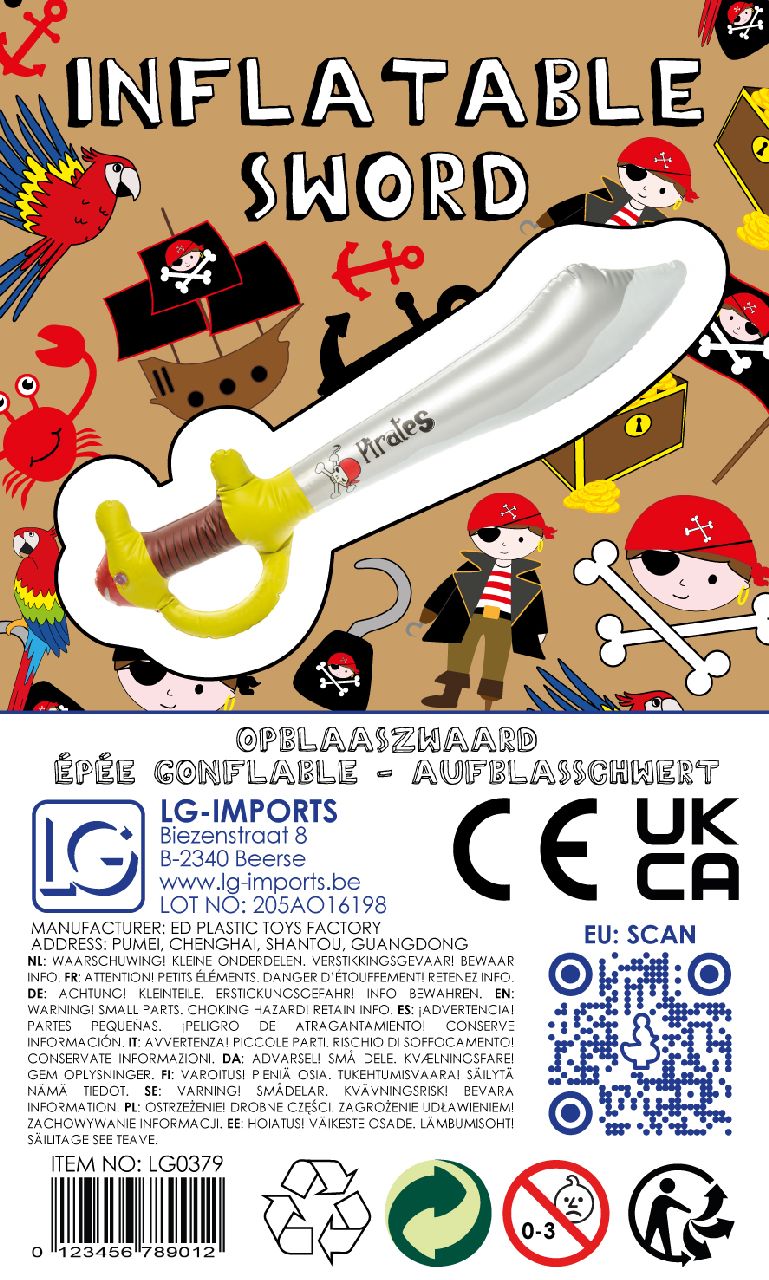 Inflatable Pirate Cutlass Sword