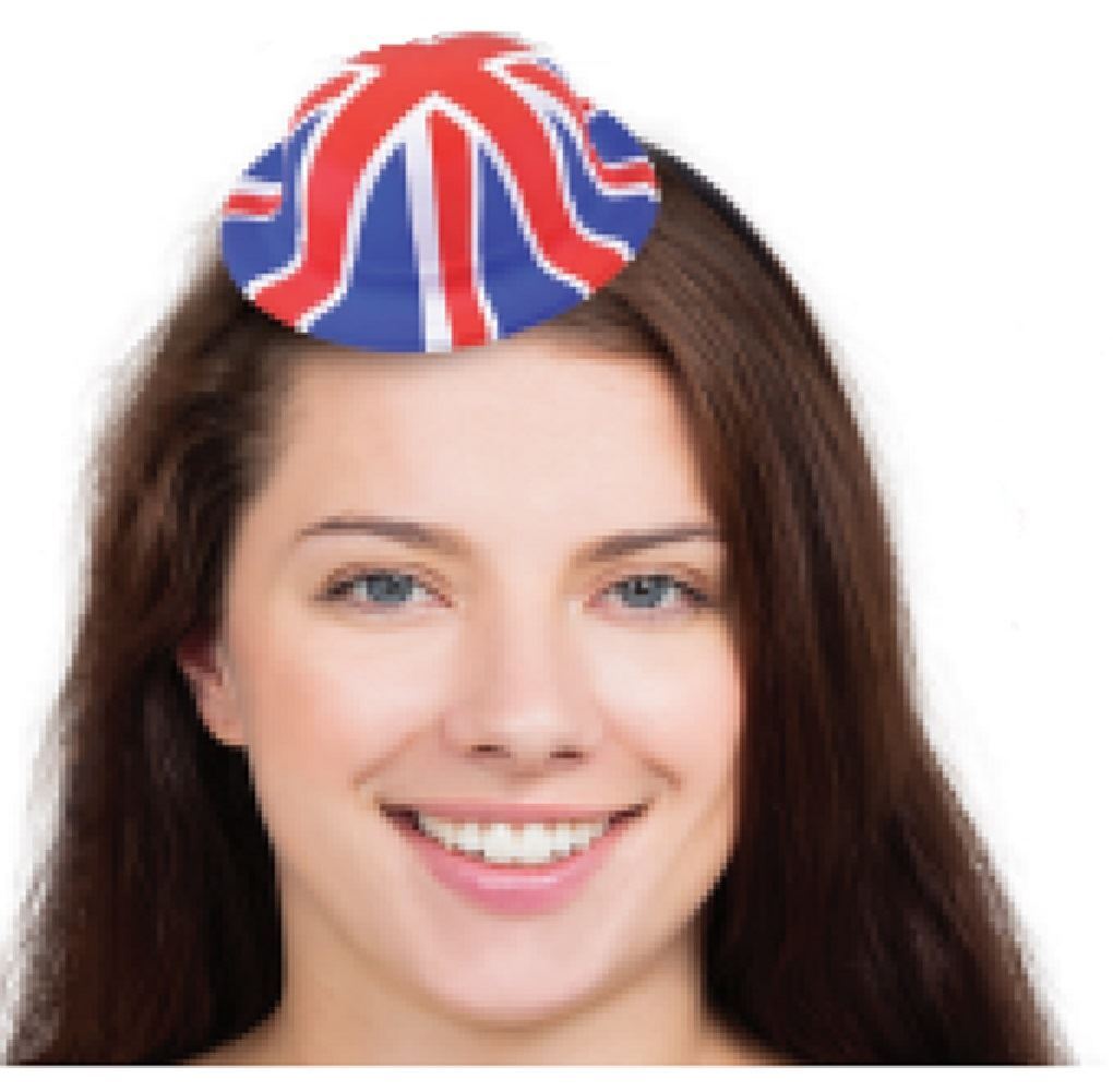 Mini Union Jack Plastic Bowler Hat