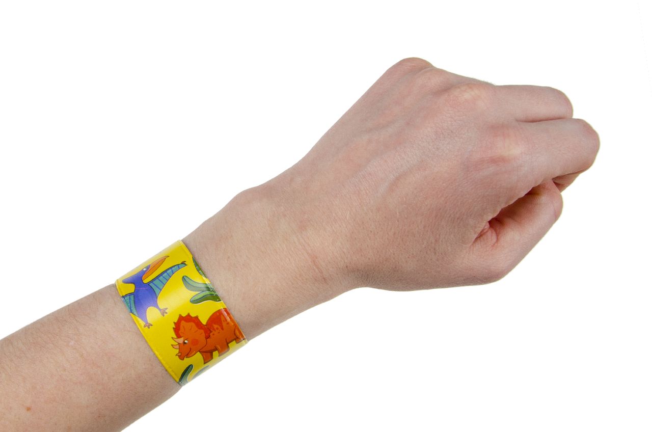 6 Dinosaur Slap Bracelets