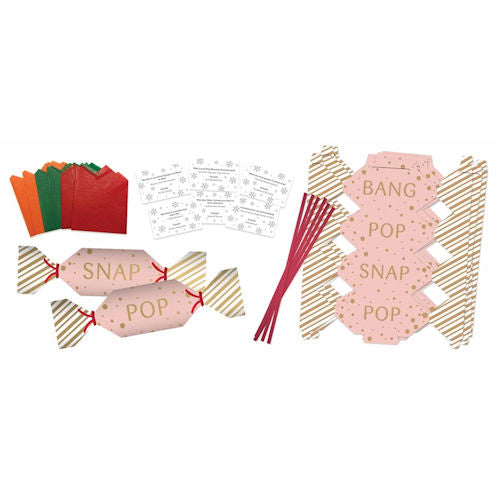 Christmas Mini Make Your Own Cracker Kit - Assorted Festive Holiday Craft Activity DIY Decorations Party Supplies