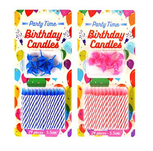 Coloured Candles & Holders