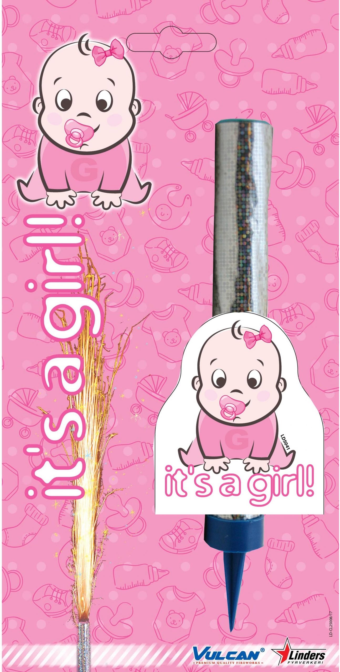 'It's A Girl' Gender Reveal Fountain Candle