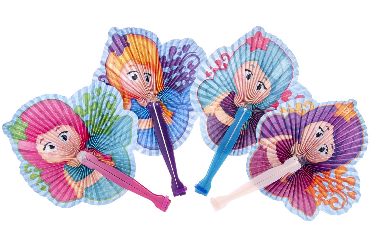 6 Mermaid Chinese Folding Paper Fans
