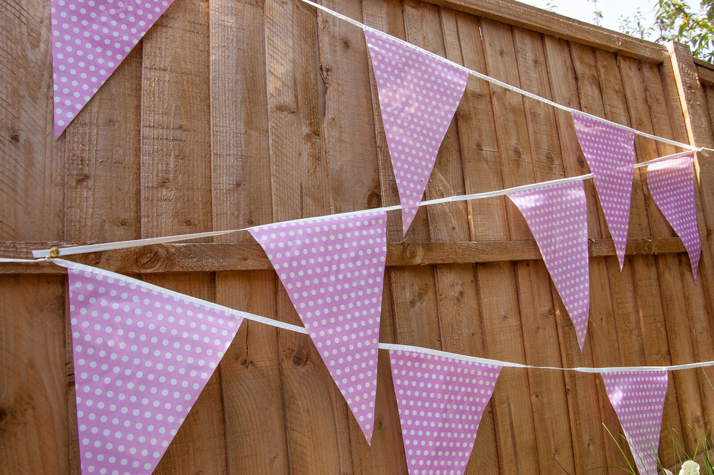 Pink Polka Dot 10m Triangle Bunting