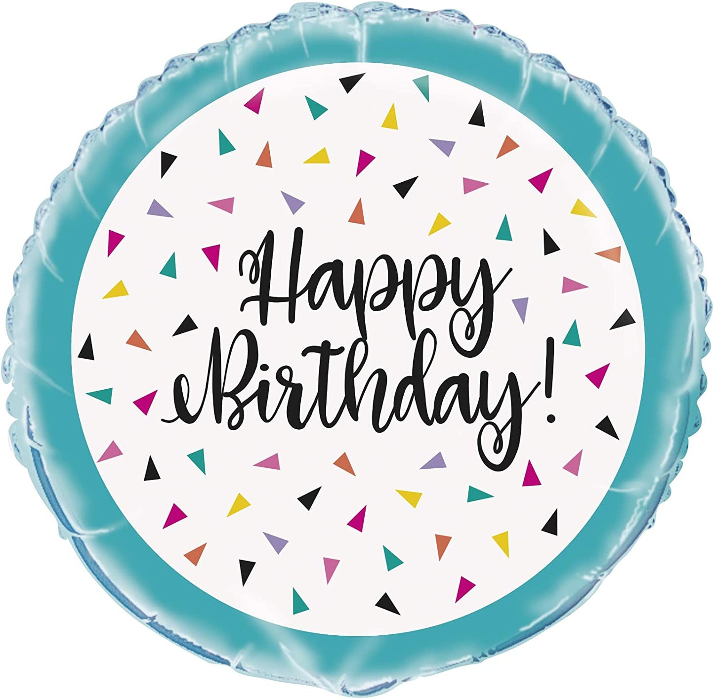 Happy Birthday Confetti 18" Round Foil Balloon