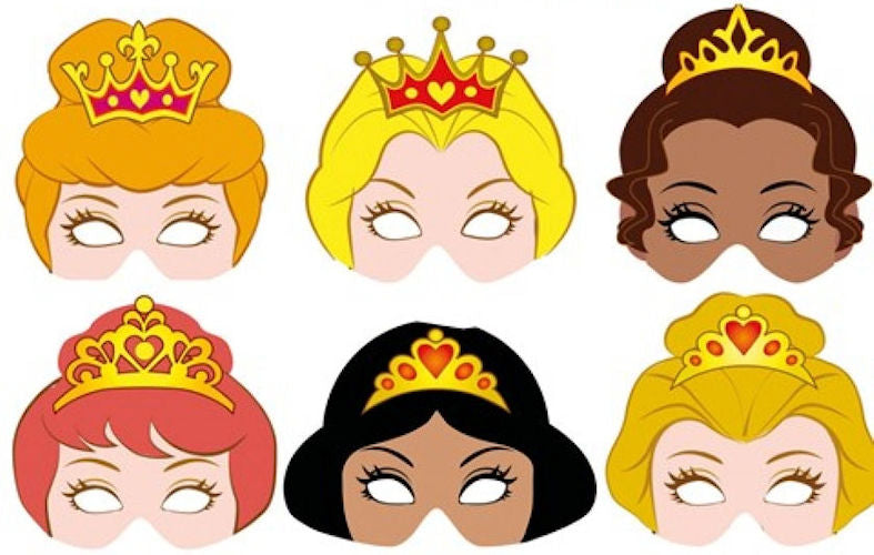 12 Cardboard Princess Masks
