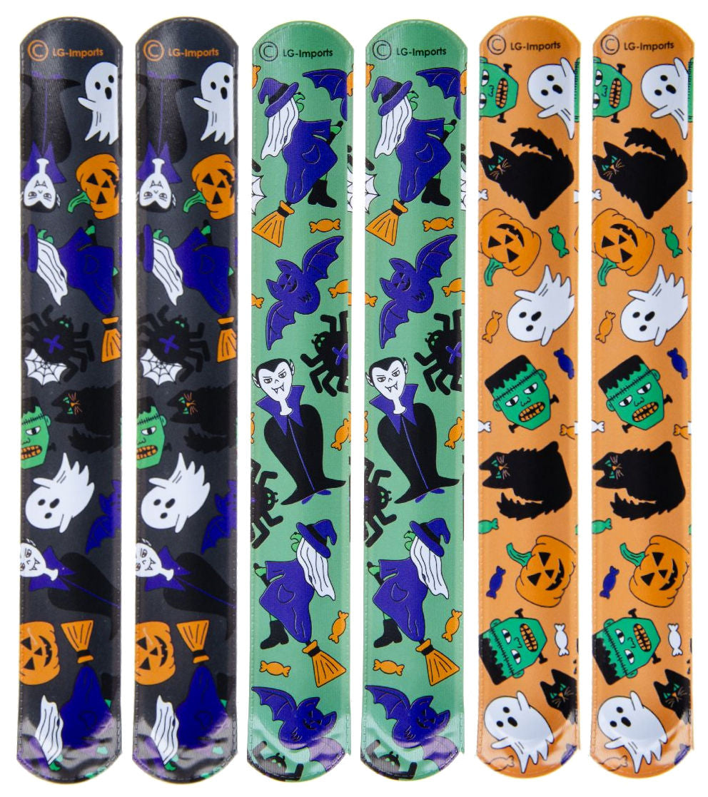 6 Halloween Slap Bracelets