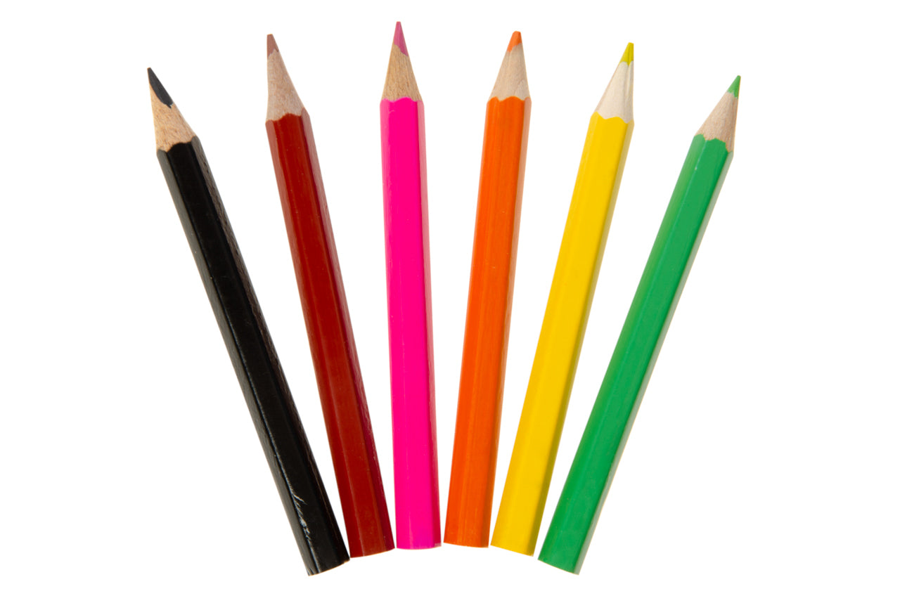6 Wild Animal Halfsize Colouring Pencils