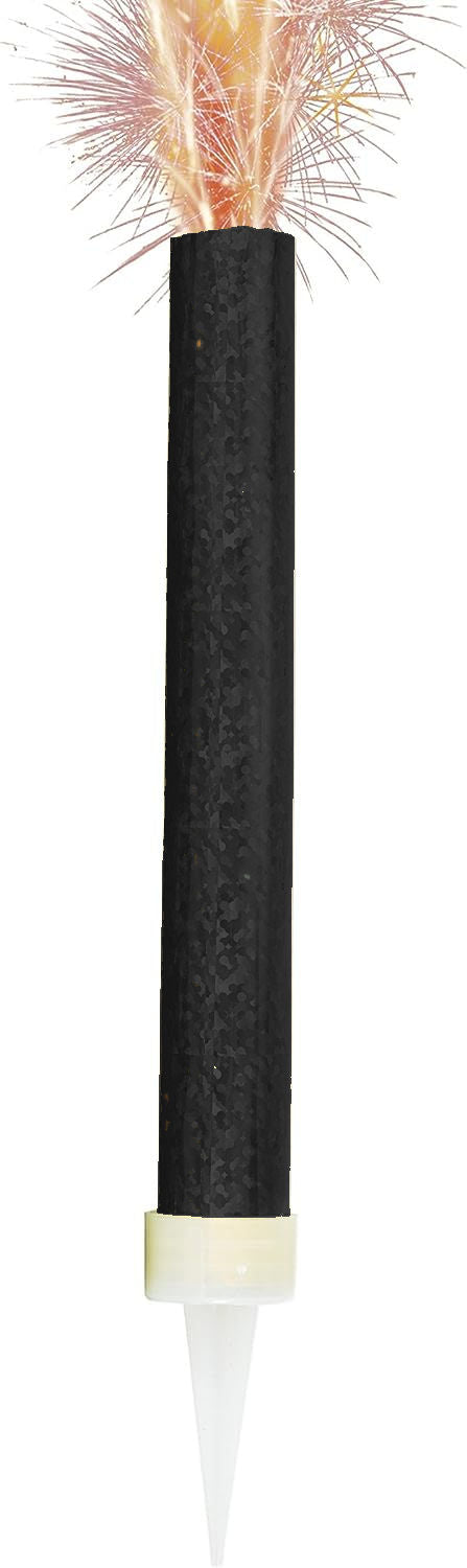 Black Sparkle Fountain Candle & Bottle Clip