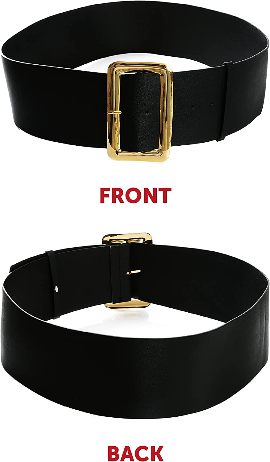 Adults Medium Thick Black Santa Belt