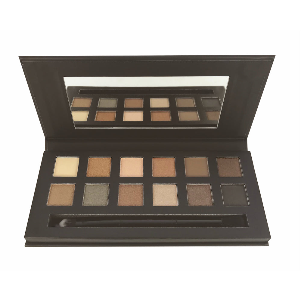 Technic Cosmetics 12 Colour Eyeshadow Palette Claim To Fame Nudes - Rich Pigmented Long-Lasting Blendable Shades Professional Makeup